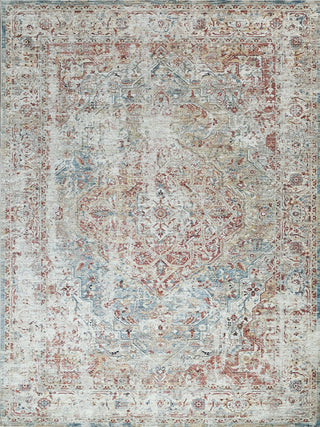 Exquisite Rugs Antique Loom 5572 Rust/Light Blue Area Rug main image