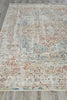 The Met X Exquisite Rugs Antique Loom 5572 Rust/Light Blue Area Rug Closeup Image