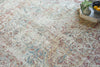 The Met X Exquisite Rugs Antique Loom 5572 Rust/Light Blue Area Rug Detail Image