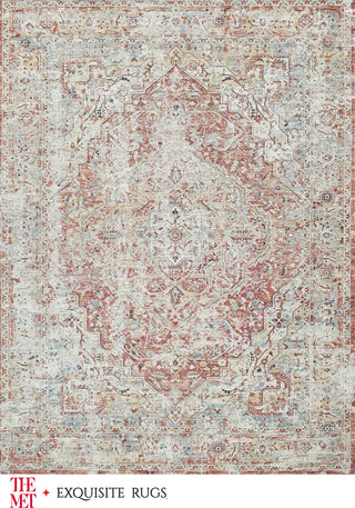 The Met X Exquisite Rugs Antique Loom 5575 Beige/Rust Area Rug