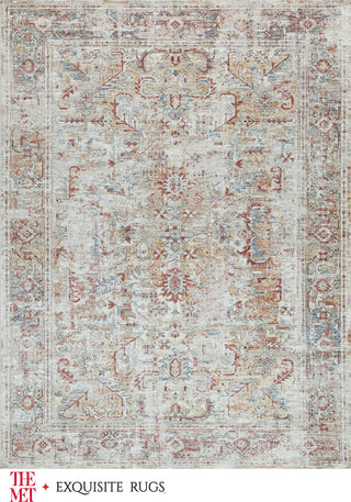 The Met X Exquisite Rugs Antique Loom 5591 Cream/Rust Area Rug