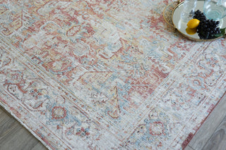 The Met X Exquisite Rugs Antique Loom 5593 Rust/Beige Area Rug Detail Image