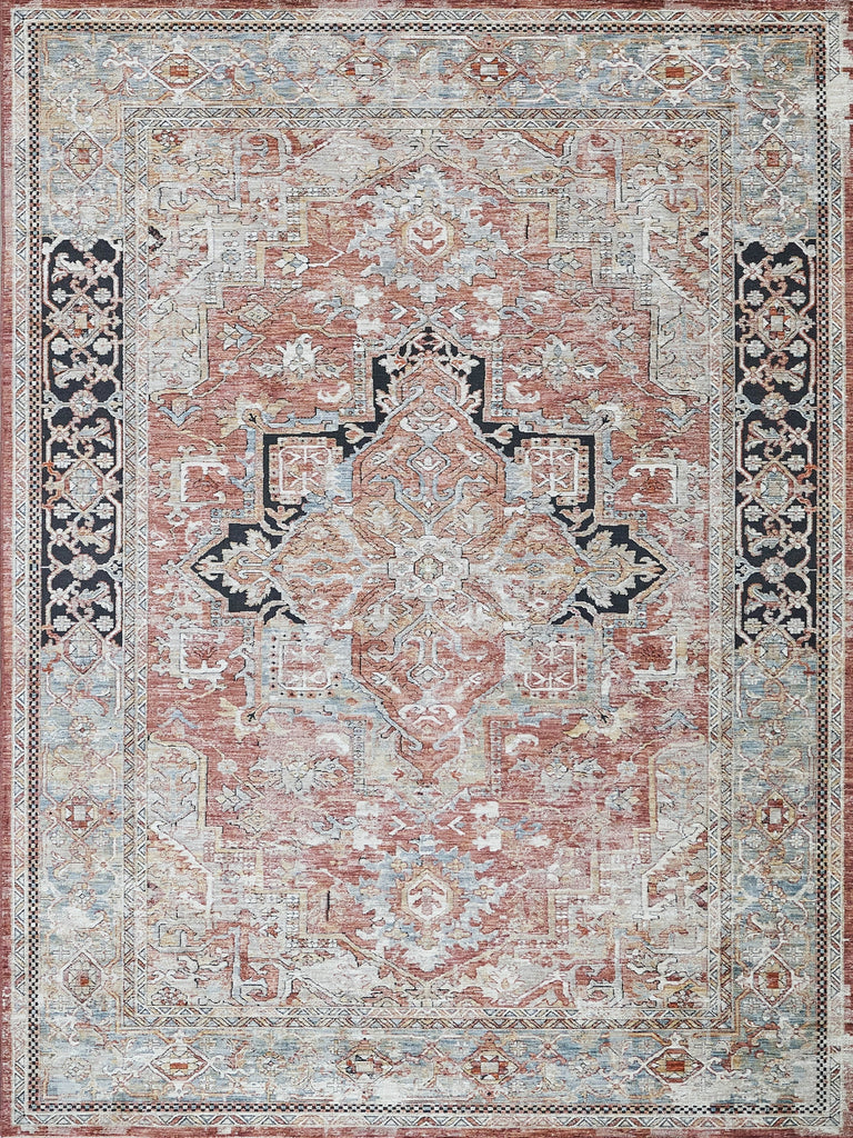 Exquisite Rugs Antique Loom 5596 Rust/Black Area Rug main image