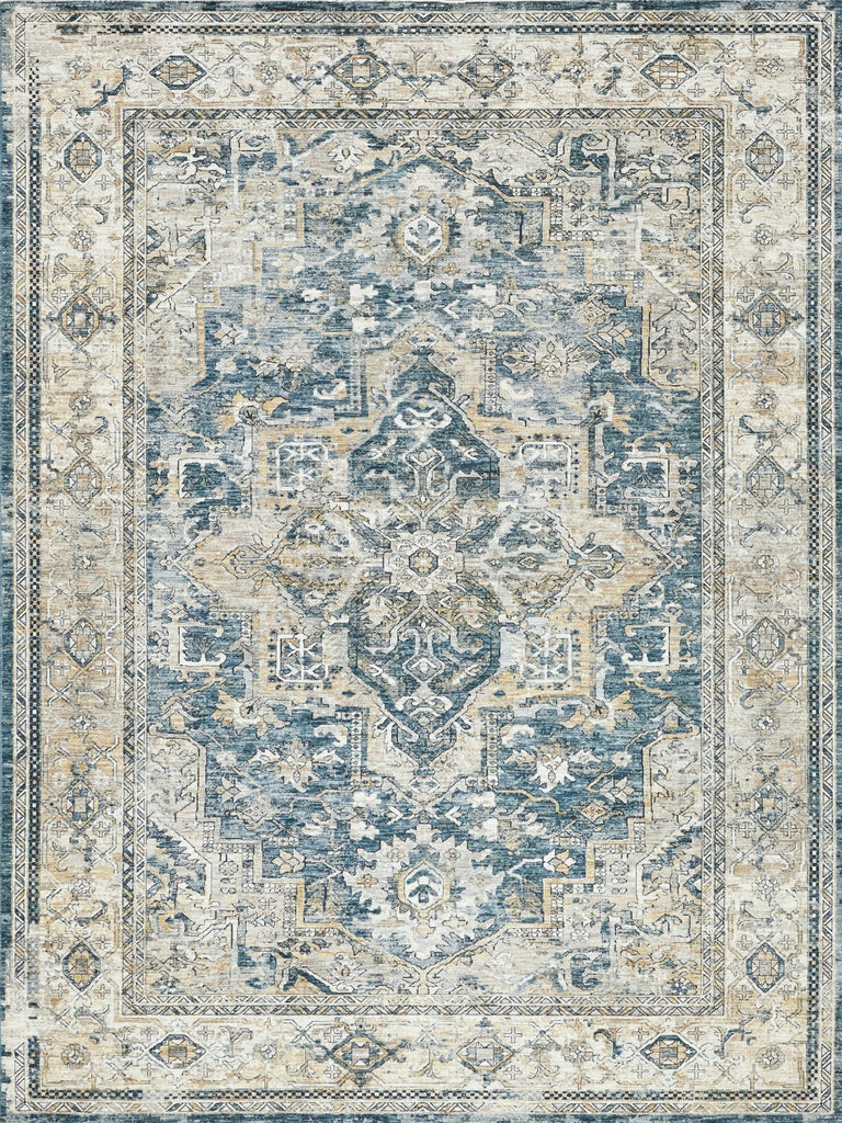 The Met X Exquisite Rugs Antique Loom 5598 Blue/Beige Area Rug main image