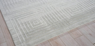 Exquisite Rugs Castelli 5626 Light Silver Area Rug Corner Image