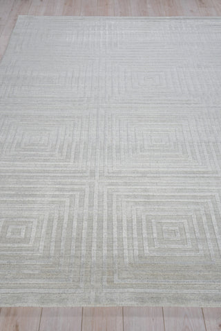 Exquisite Rugs Castelli 5626 Light Silver Area Rug Closeup Image