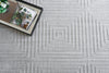 Exquisite Rugs Castelli 5626 Light Silver Area Rug Detail Image