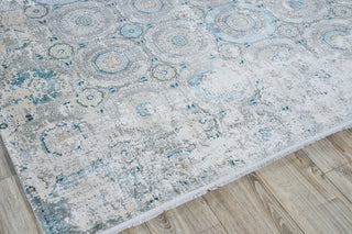 Exquisite Rugs Legacy 5662 Ivory/Blue Area Rug Corner Image