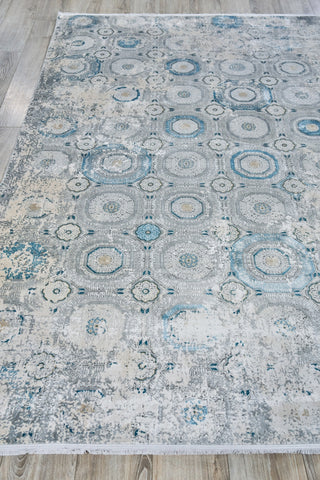 Exquisite Rugs Legacy 5662 Ivory/Blue Area Rug Closeup Image
