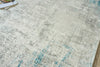 Exquisite Rugs Mercuri 5664 Silver/Blue Area Rug by The Met Detail Image