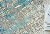 Exquisite Rugs Mercuri 5664 Silver/Blue Area Rug by The Met Lifestyle Image Feature