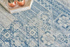 The Met X Exquisite Rugs Vintage Looms 5670 Light Blue/Blue Area Rug Lifestyle Image Feature