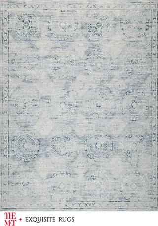 The Met X Exquisite Rugs Vintage Looms 5674 Light Blue/Blue Area Rug