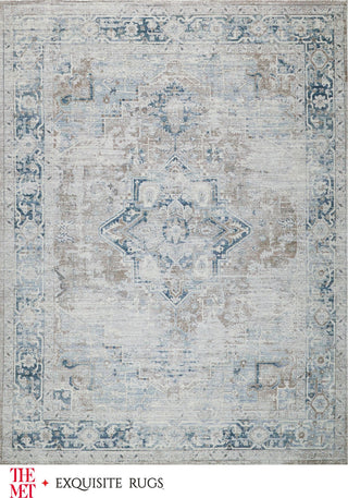 The Met X Exquisite Rugs Vintage Looms 5676 Rust/Navy Area Rug