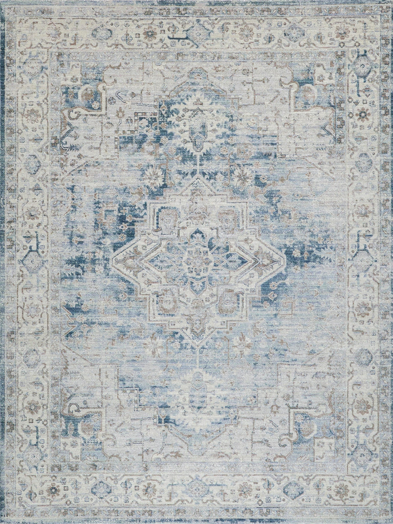 The Met X Exquisite Rugs Vintage Looms 5677 Blue/Beige Area Rug main image