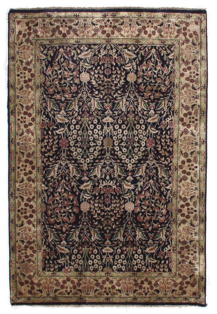 Exquisite Rugs Super Fine Millefleur 5689 Navy/Green Area Rug main image