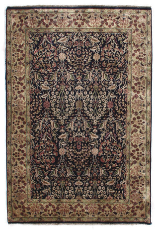 Exquisite Rugs Super Fine Millefleur 5689 Navy/Green Area Rug main image