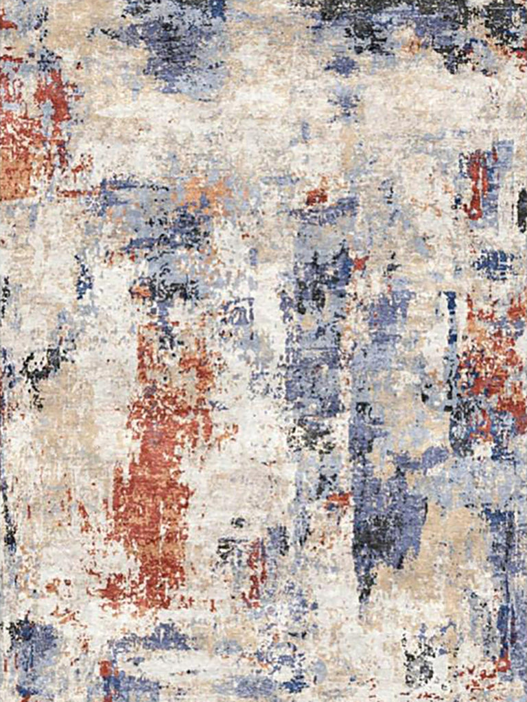 Exquisite Rugs Floor Art 5701 Ivory/Beige/Blue/Rust Area Rug main image