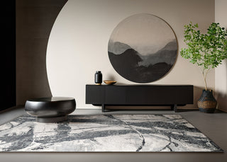 Exquisite Rugs Floor Art 5707 Silvery/Dark Gray Area Rug 