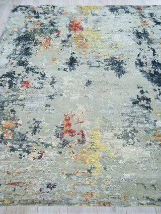Exquisite Rugs Cosmo 5718 Silver/Multi Area Rug Closeup Image