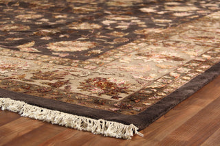 Exquisite Rugs Museum Kashan 5729 Charcoal/Beige Area Rug Corner Image