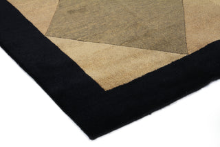Exquisite Rugs Himalayan 5750 Black Area Rug Corner Image