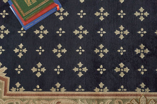 Exquisite Rugs Contemporary 5795 Black/Green Area Rug Lifestyle Image Feature
