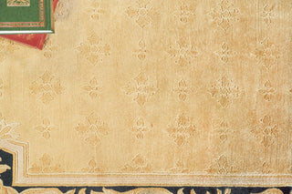 Exquisite Rugs Super Tibetan 5854 Gold/Black Area Rug Lifestyle Image Feature