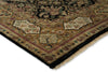 Exquisite Rugs Polonaise 5857 Black/Peach Area Rug Corner Image