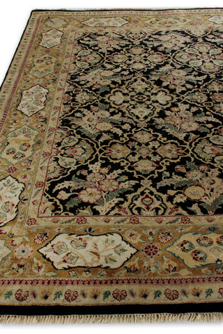 Exquisite Rugs Polonaise 5857 Black/Peach Area Rug Pile Image