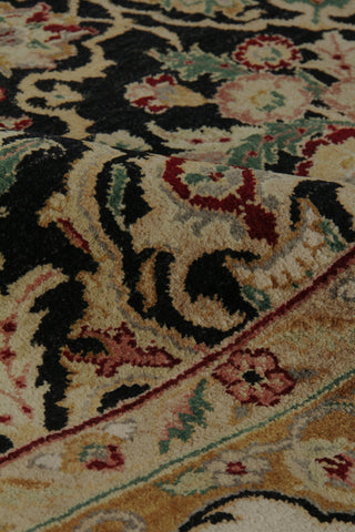 Exquisite Rugs Polonaise 5857 Black/Peach Area Rug Lifestyle Image Feature