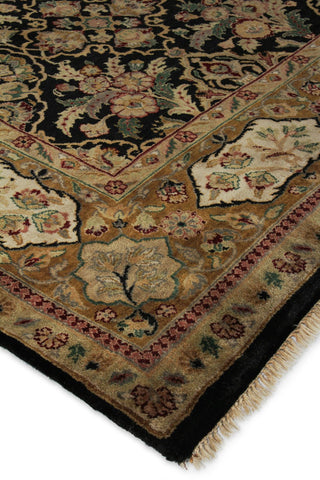 Exquisite Rugs Polonaise 5857 Black/Peach Area Rug Lifestyle Image Feature