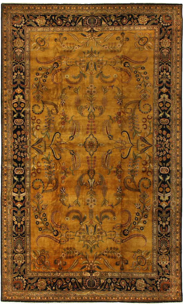 Exquisite Rugs Antique Weave Mohajeran 5881 Gold/Black Area Rug main image
