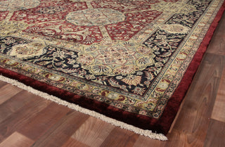 Exquisite Rugs Super Lavar 5936 Maroon Area Rug Corner Image