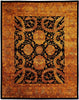 Exquisite Rugs Tufted Agra 5953 Black/Gold Area Rug main image