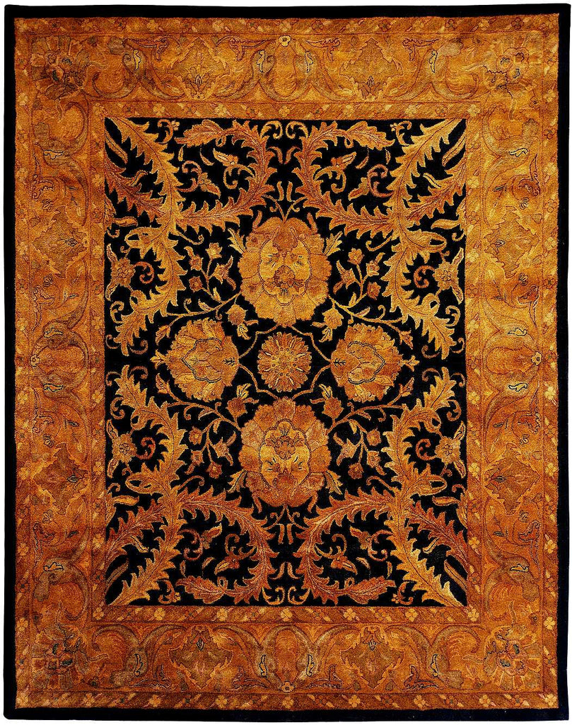 Exquisite Rugs Tufted Agra 5953 Black/Gold Area Rug main image