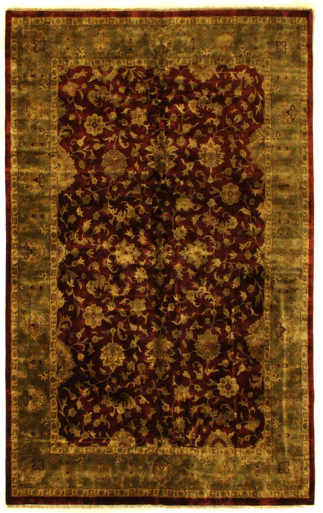 Exquisite Rugs Super Kashan 6046 Maroon/Green Area Rug main image