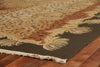 Exquisite Rugs Jungle 6053 White/Beige Area Rug Corner Image