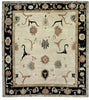 Exquisite Rugs Roman 6081 Ivory/Black Area Rug main image