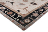 Exquisite Rugs Roman 6081 Ivory/Black Area Rug Corner Image