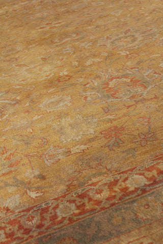 Exquisite Rugs Super Mashad 6115 Light Gold/Gray Area Rug Corner Image