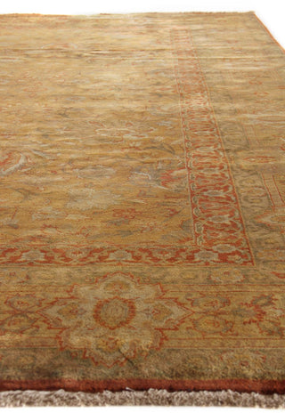 Exquisite Rugs Super Mashad 6115 Light Gold/Gray Area Rug Lifestyle Image Feature