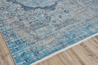 Exquisite Rugs Palace 6169 Ivory/Blue Area Rug by The Met Corner Image