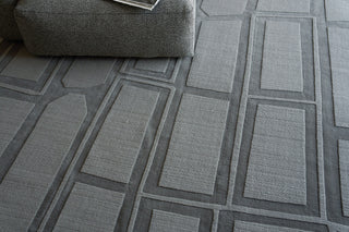 Exquisite Rugs Tempo 6209 Charcoal Gray Area Rug Detail Image