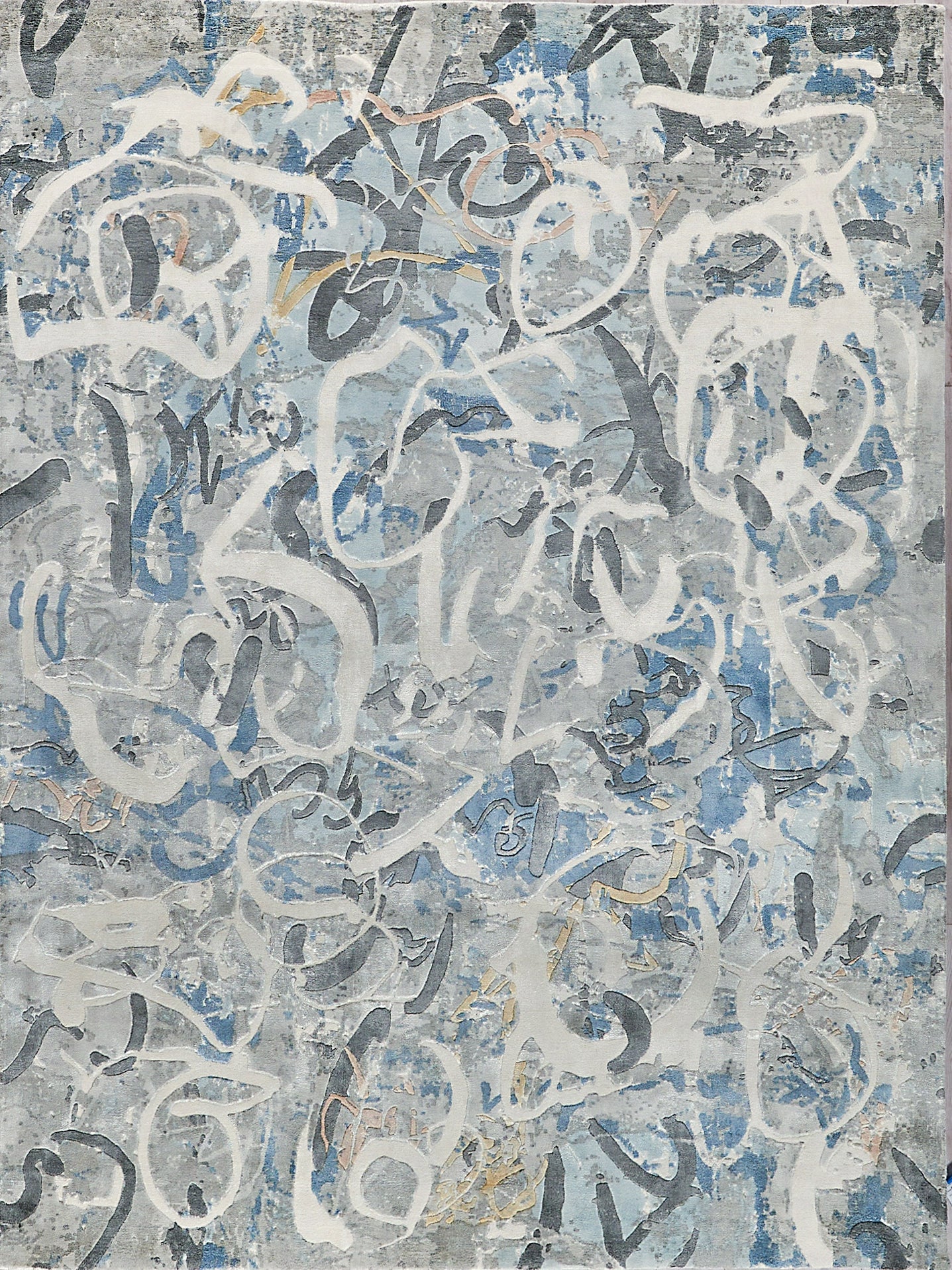 Exquisite Rugs Gianni 6246 Blues/Silver/Ivory Area Rug