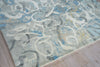 Exquisite Rugs Gianni 6246 Blues/Silver/Ivory Area Rug Corner Image