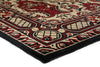 Exquisite Rugs Contemporary 6270 Black/Red Area Rug Corner Image