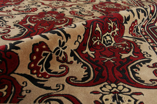 Exquisite Rugs Contemporary 6270 Black/Red Area Rug Lifestyle Image Feature