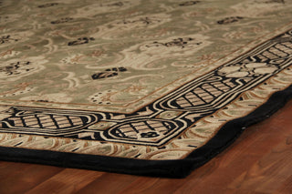 Exquisite Rugs Contemporary 6272 Green Area Rug Corner Image