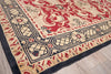 Exquisite Rugs Contemporary 6273 Burgundy Area Rug Corner Image